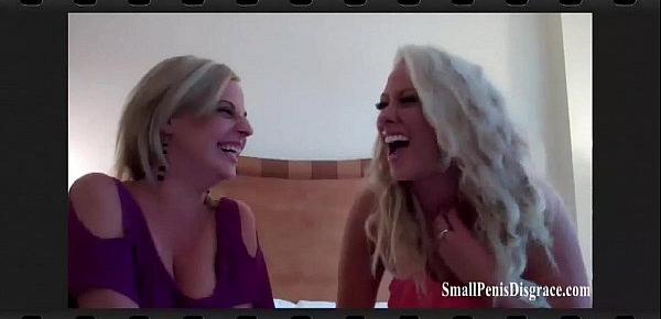  Four hot girls laughing at your pathetic little cock
